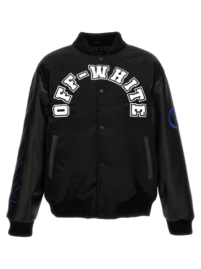 Shop Off-white Baseball Casual Jackets, Parka In Black