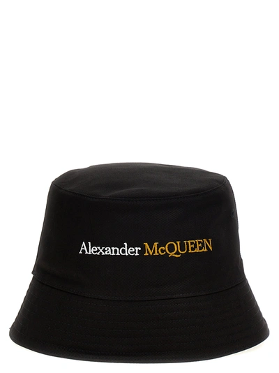 Alexander Mcqueen Mcqueen Logo Bucket Hat In Black