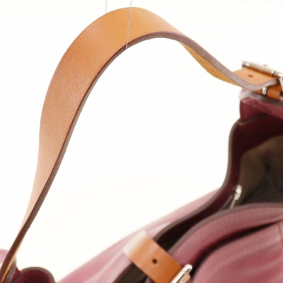 Shop Hermes Hermès Marwari Pink Leather Shoulder Bag ()