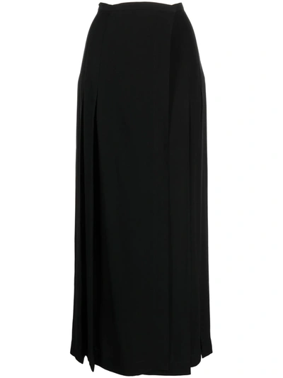 Shop Totême Toteme Women Pleated Wrap Skirt In 001 Black