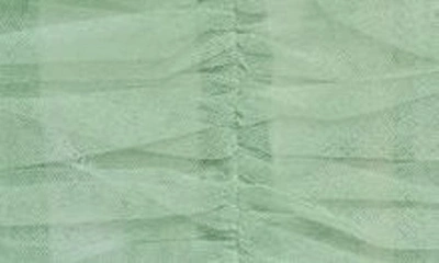 Shop Maison Margiela Décortiqué Tulle & Lace Strapless Dress In Green
