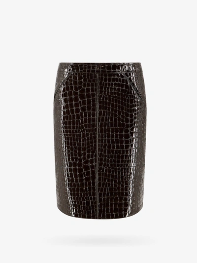 Shop Tom Ford Skirt In Brown