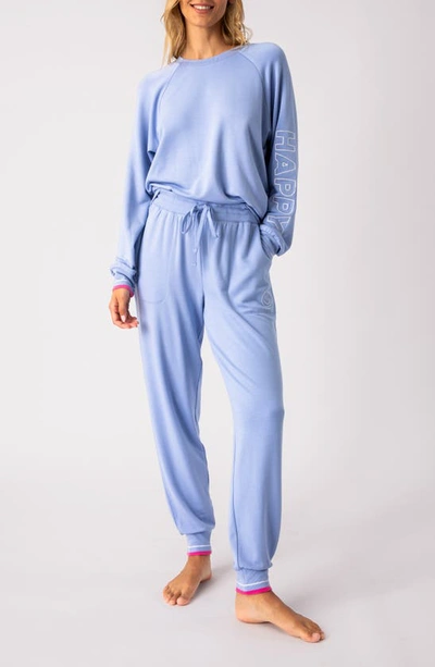 Shop Pj Salvage Choose Happy Relaxed Fit Pajamas In Peri