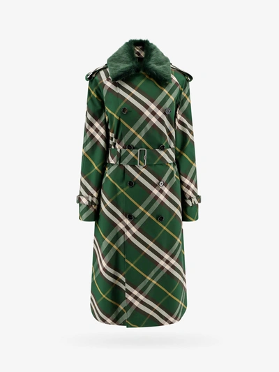Shop Burberry Trench In Green