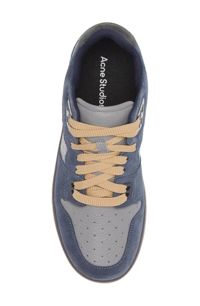 Shop Acne Studios Colorblock Low Top Sneaker In Grey/ Blue