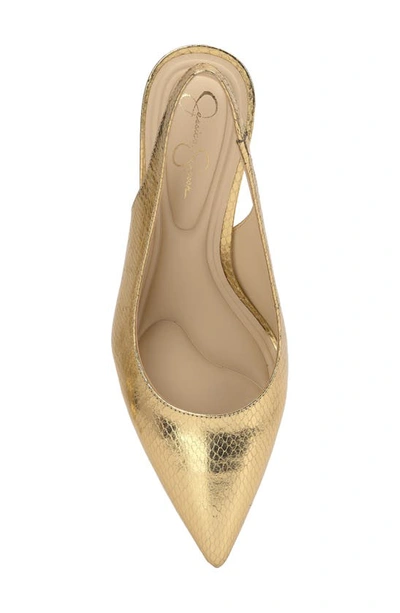 Shop Jessica Simpson Noula Slingback Pointed Toe Pump In Gold