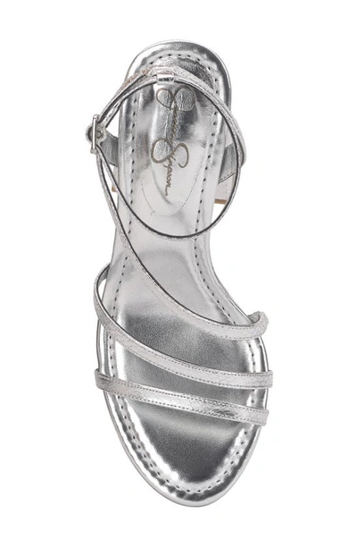 Jessica Simpson Reyvin Ankle Strap Sandal In Silver
