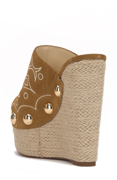 Jessica Simpson Vadim Platform Wedge Sandal In Saddle Ranch