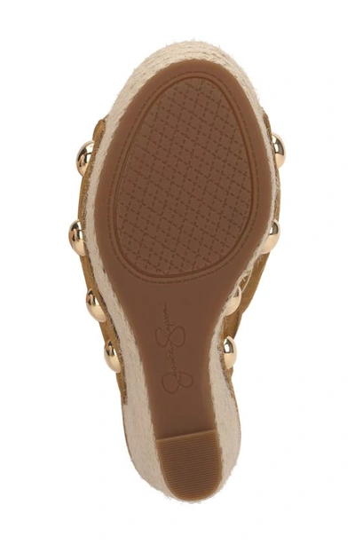 Jessica Simpson Vadim Platform Wedge Sandal In Saddle Ranch