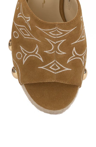 Jessica Simpson Vadim Platform Wedge Sandal In Saddle Ranch