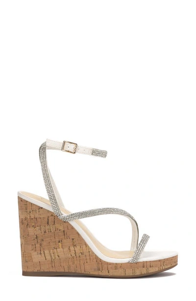 Shop Jessica Simpson Tenley Ankle Strap Platform Wedge Sandal In White