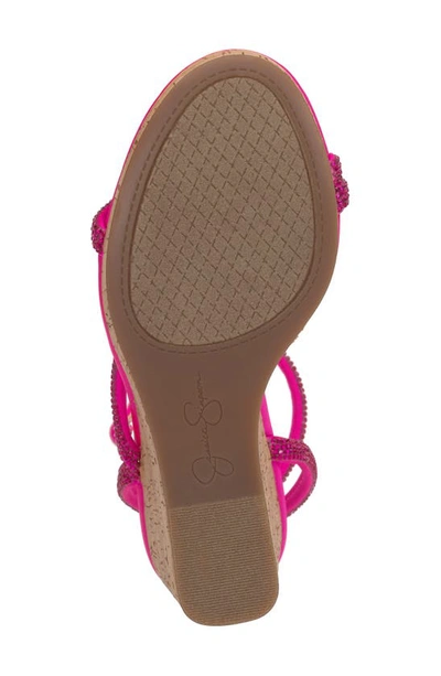 Shop Jessica Simpson Tenley Ankle Strap Platform Wedge Sandal In Valley Pink