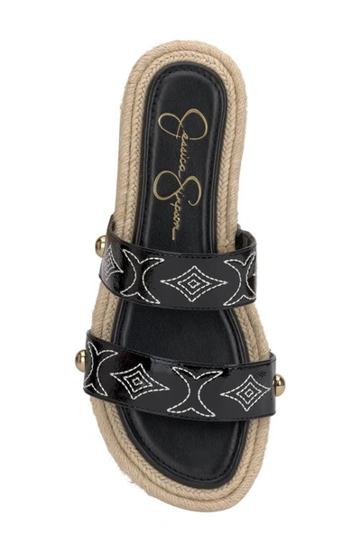 Shop Jessica Simpson Jasdin Espadrille Slide Sandal In Black