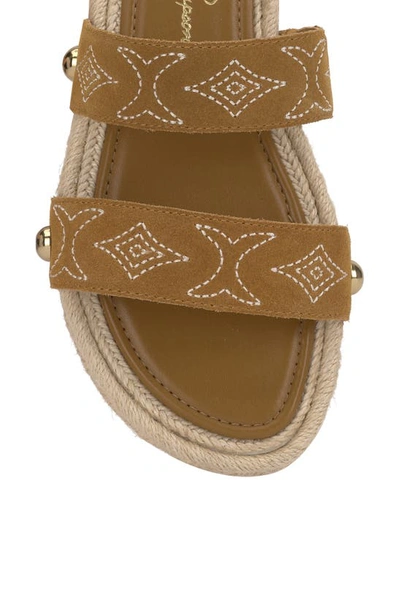 Shop Jessica Simpson Jasdin Espadrille Slide Sandal In Saddle Ranch