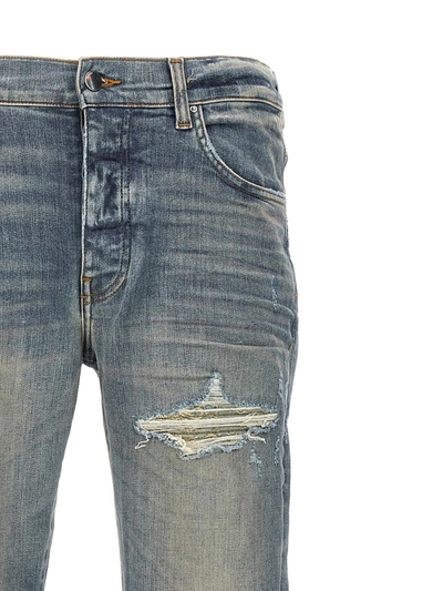 Shop Amiri 'mx1 Bandana Jacquard' Jeans In Blue