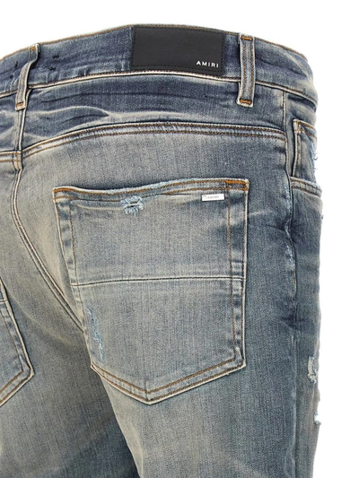 Shop Amiri 'mx1 Bandana Jacquard' Jeans In Blue