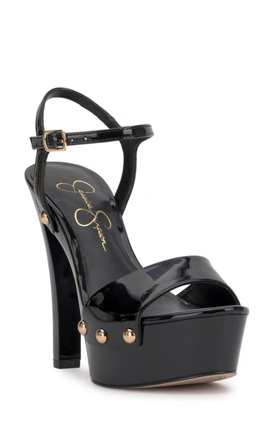 Jessica Simpson Calenta Ankle Strap Platform Sandal In Black