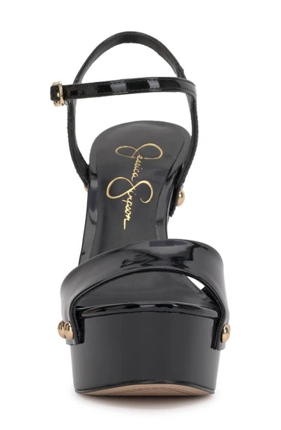 Jessica Simpson Calenta Ankle Strap Platform Sandal In Black