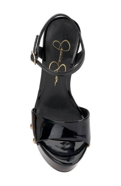 Jessica Simpson Calenta Ankle Strap Platform Sandal In Black