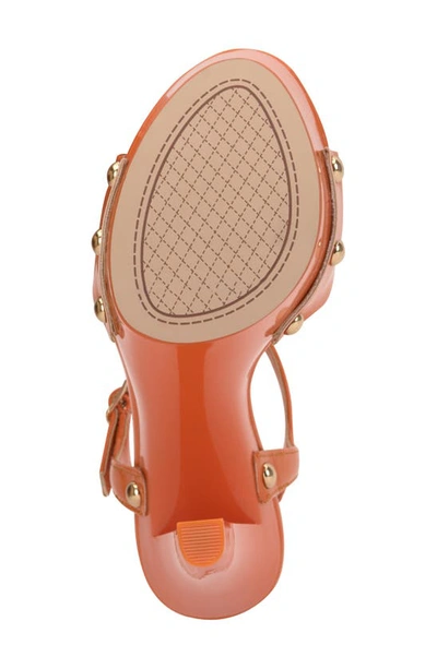 Jessica Simpson Calenta Ankle Strap Platform Sandal In Tangerine