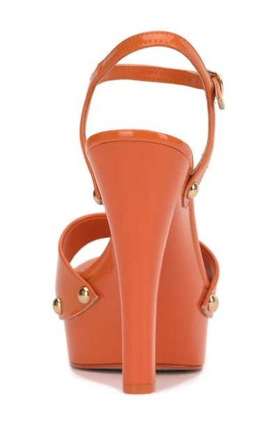 Shop Jessica Simpson Calenta Ankle Strap Platform Sandal In Tangerine