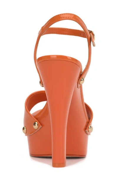 Jessica Simpson Calenta Ankle Strap Platform Sandal In Tangerine