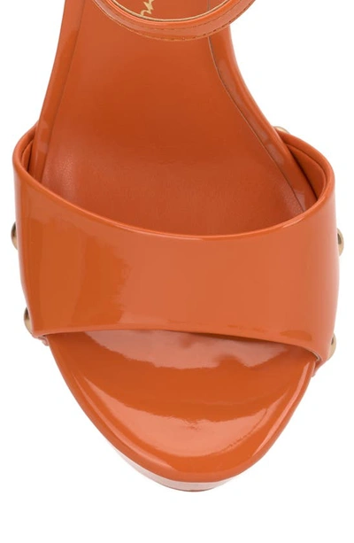 Jessica Simpson Calenta Ankle Strap Platform Sandal In Tangerine