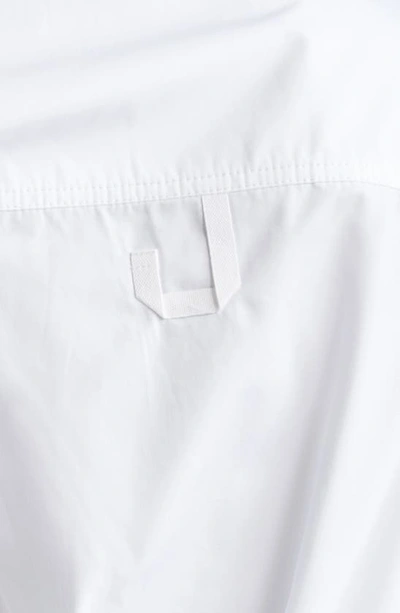 Shop Jacquemus La Mini Robe Chemise Long Sleeve Cotton Shirtdress In White