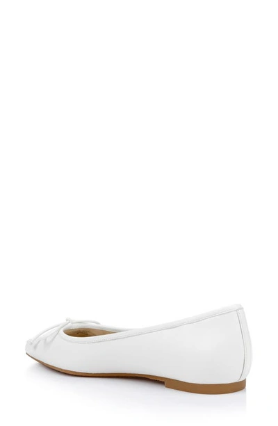 Shop Badgley Mischka Cam Pointed Toe Ballet Flat In Soft White