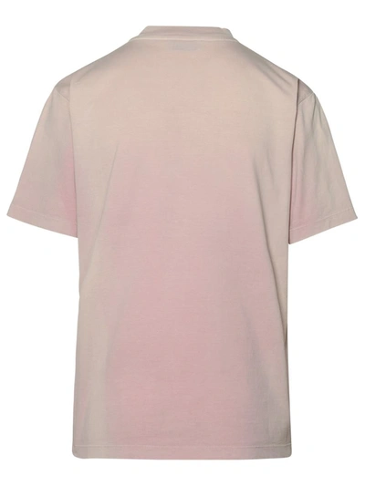 Shop Off-white Pink Cotton Blend T-shirt In Lilla