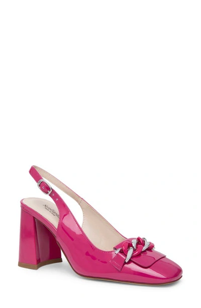 Shop Nerogiardini Slingback Square Toe Pump In Pink