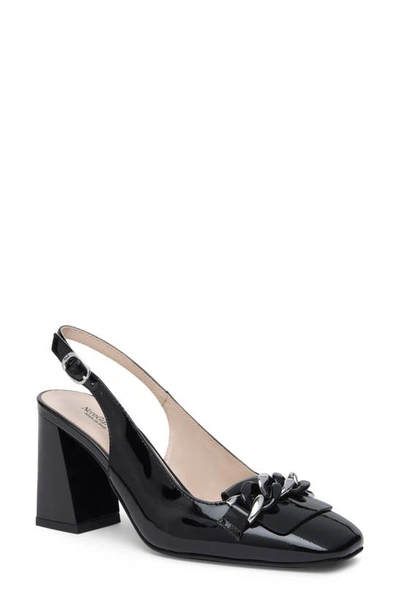 Shop Nerogiardini Slingback Square Toe Pump In Black