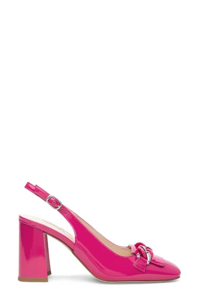 Nerogiardini Patent Chain Slingback Pumps In Pink