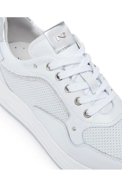 Shop Nerogiardini Perfed Platform Sneaker In White
