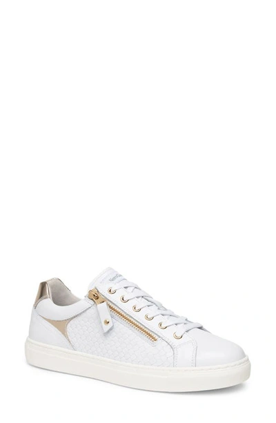 Shop Nerogiardini Basketweave Side Zip Sneaker In White