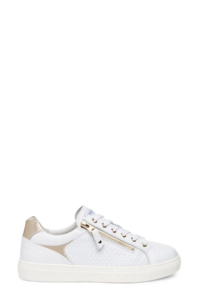 Shop Nerogiardini Basketweave Side Zip Sneaker In White