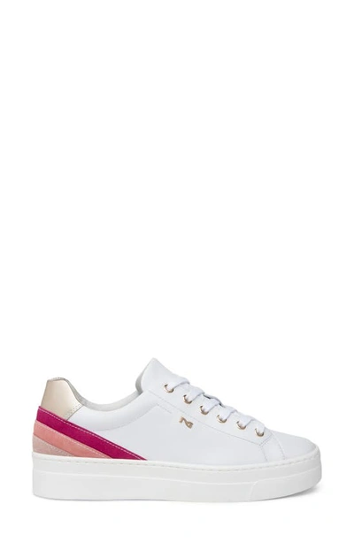 Shop Nerogiardini Retro Stripe Sneaker In White