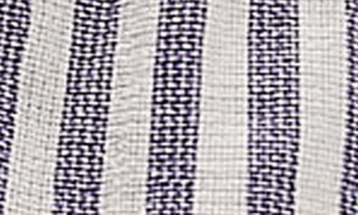 Shop Topshop Stripe Drawstring Cotton Shorts In Mid Blue