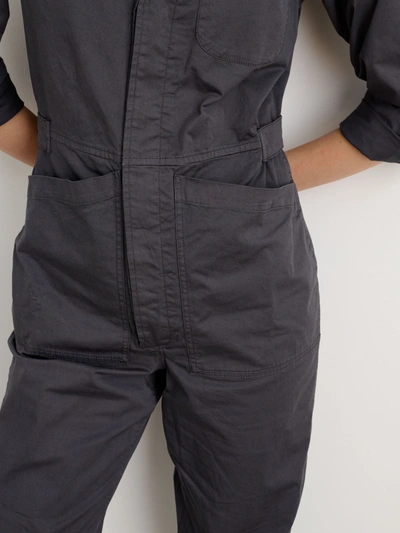 Shop Alex Mill Standard Jumpsuit In Cotton Twill In Iron Grey