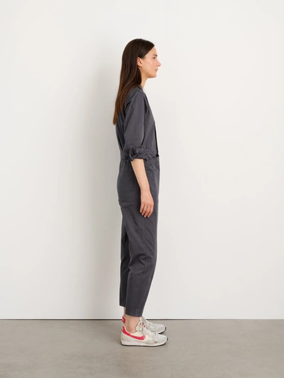 Shop Alex Mill Standard Jumpsuit In Cotton Twill In Iron Grey