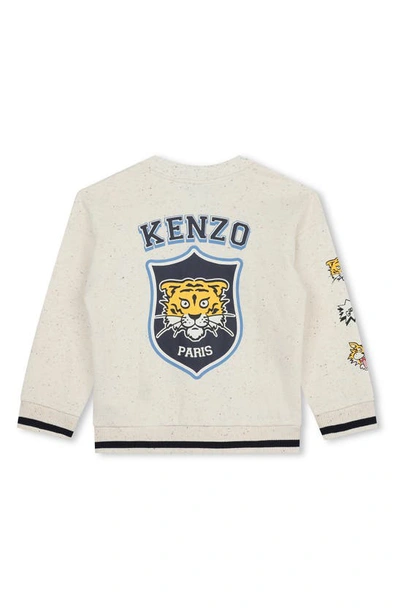 Shop Kenzo Kids' Nep Fleece Cardigan In Wicker