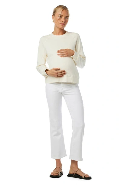 Shop Joe's The Icon Mid Rise Crop Bootcut Maternity Jeans In White