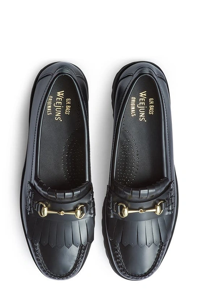 G.h.bass Weejuns Lianna Bit Lug Loafers In Black