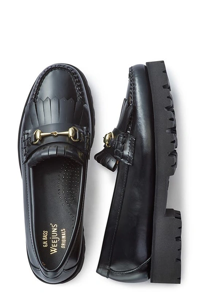G.h.bass Weejuns Lianna Bit Lug Loafers In Black