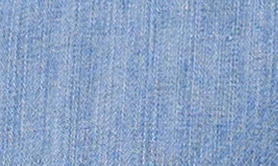 Cece Ruffle Denim Button-up Top In Chambray Blue