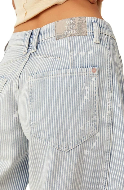 Shop Free People Good Luck Paint Splatter Stripe Jeans In Tracks