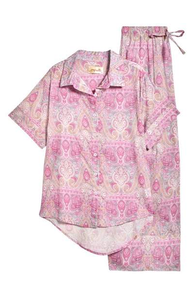 Shop Papinelle Nahla Cotton Voile Pajamas In Cashmere Rose