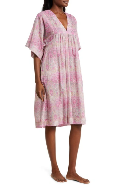 Shop Papinelle Nahla Caftan Nightgown In Cashmere Rose