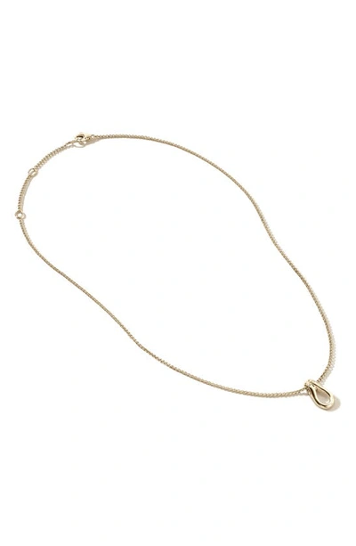 John Hardy 14k Yellow Gold Surf Diamond Link Pendant Necklace, 16-18
