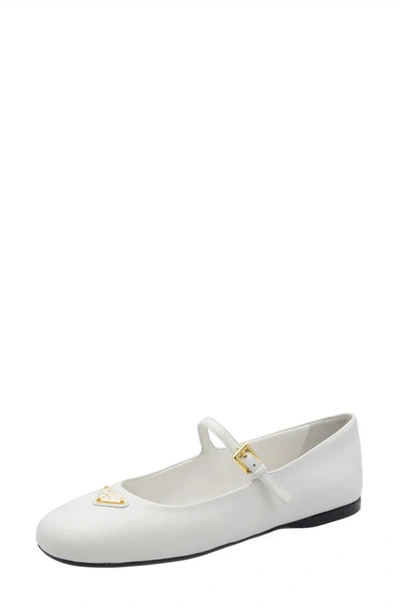 Shop Prada Ballerina Mary Jane In White